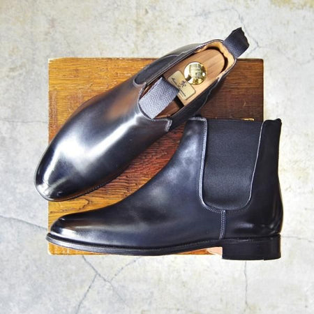 極上★トリッカーズ SIZE 7.5【貴重★ドレスライン/サイドゴアブーツ/M5652】チェルシーブーツ/カーフ/黒/メンズ/Tricker's★f103