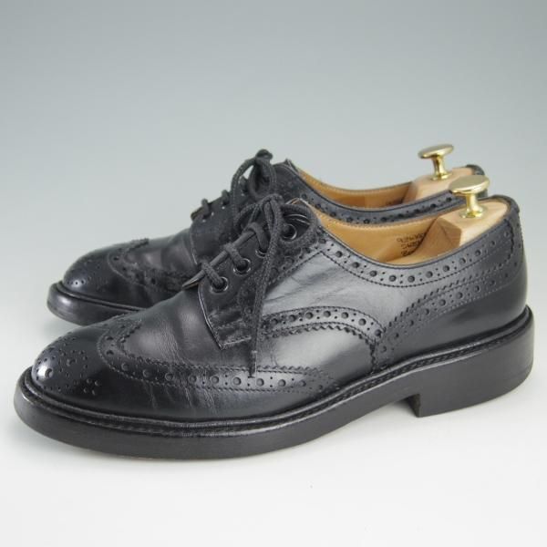 極上★トリッカーズ SIZE 6【定価￥84,700-★BOURTON/バートン/5633】フルブローグ/カントリーシューズ/黒/短靴/メンズ/Tricker's★f104