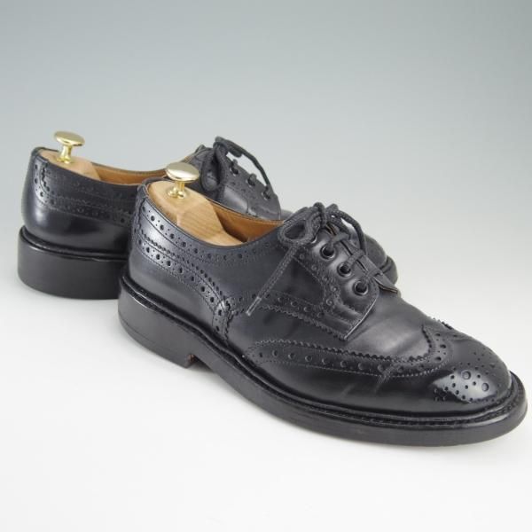 極上★トリッカーズ SIZE 6【定価￥84,700-★BOURTON/バートン/5633】フルブローグ/カントリーシューズ/黒/短靴/メンズ/Tricker's★f104