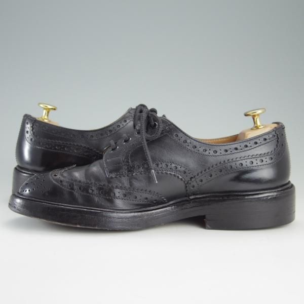 極上★トリッカーズ SIZE 6【定価￥84,700-★BOURTON/バートン/5633】フルブローグ/カントリーシューズ/黒/短靴/メンズ/Tricker's★f104