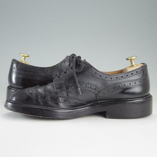 極上★トリッカーズ SIZE 6【定価￥84,700-★BOURTON/バートン/5633】フルブローグ/カントリーシューズ/黒/短靴/メンズ/Tricker's★f104