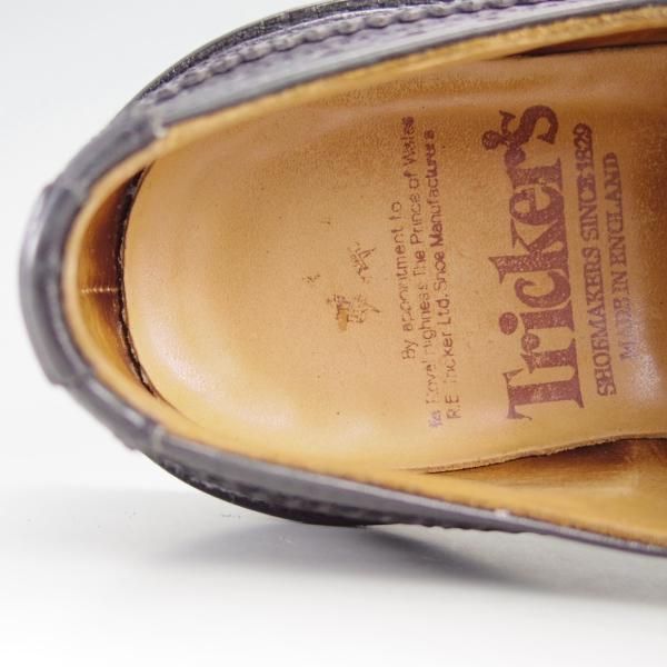極上★トリッカーズ SIZE 6【定価￥84,700-★BOURTON/バートン/5633】フルブローグ/カントリーシューズ/黒/短靴/メンズ/Tricker's★f104