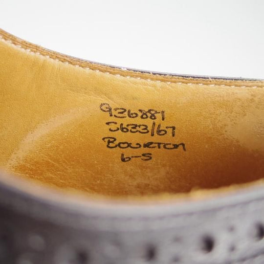 極上★トリッカーズ SIZE 6【定価￥84,700-★BOURTON/バートン/5633】フルブローグ/カントリーシューズ/黒/短靴/メンズ/Tricker's★f104