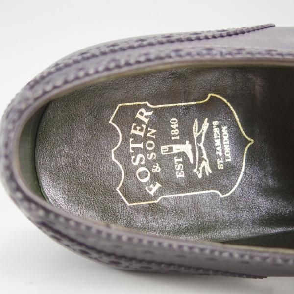 新品★(英)FOSTER&SON/フォスター&サン 8.5E【貴重★フルブローグ/EDMOND】カーフ/黒/メンズ★f109
