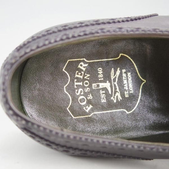 新品★(英)FOSTER&SON/フォスター&サン 8.5E【貴重★フルブローグ/EDMOND】カーフ/黒/メンズ★f109