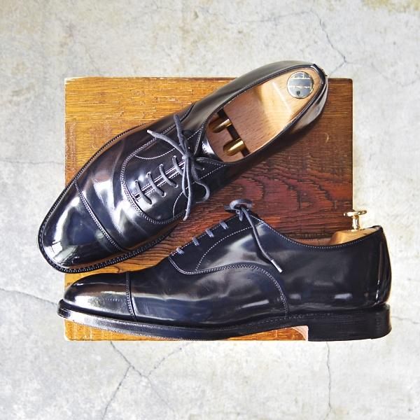 極上★チャーチ 80F/UK8【貴重★73ラスト/ブックバインダーカーフ/コンサル同仕様】4都市ロゴ過渡期/BALMORAL/黒/Church's★f110