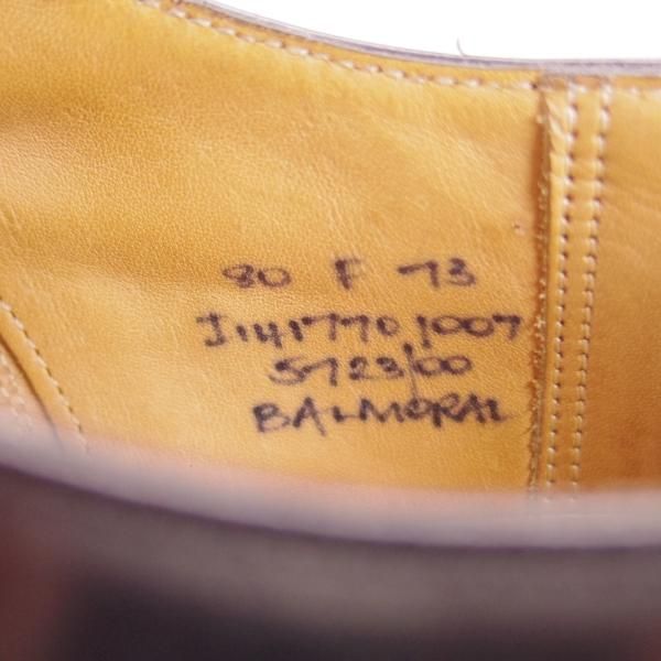 極上★チャーチ 80F/UK8【貴重★73ラスト/ブックバインダーカーフ/コンサル同仕様】4都市ロゴ過渡期/BALMORAL/黒/Church's★f110