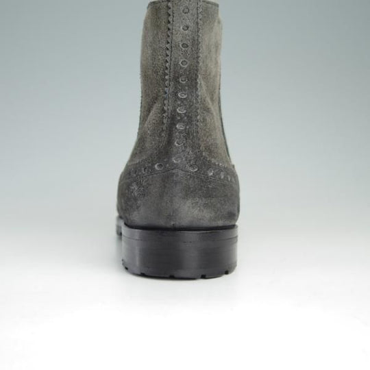 美品★チャーチ メンズUK6.5程度(レディース27cm)【貴重★ワックススエード仕様/EMMIE】サイドゴアブーツ/灰/Church's★f111