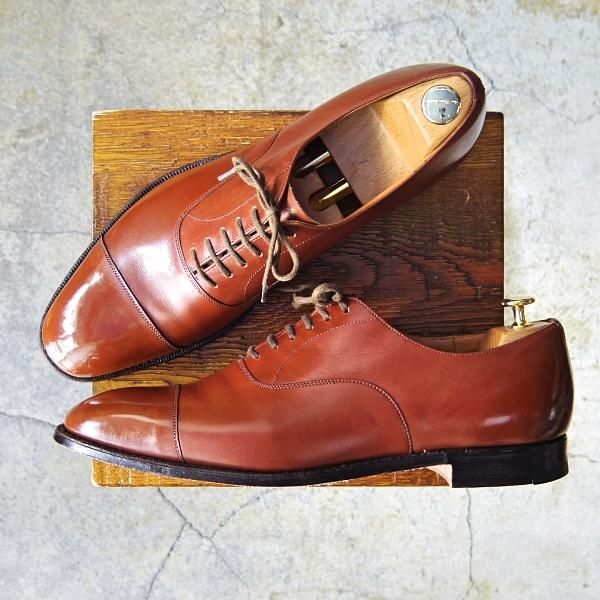 極上★チャーチ UK11程度/115D【旧チャーチ★CONSUL/コンサル/73ラスト】3都市ロゴ/ストレートチップ/カーフ/茶/Church's★f112