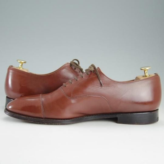 極上★チャーチ UK11程度/115D【旧チャーチ★CONSUL/コンサル/73ラスト】3都市ロゴ/ストレートチップ/カーフ/茶/Church's★f112