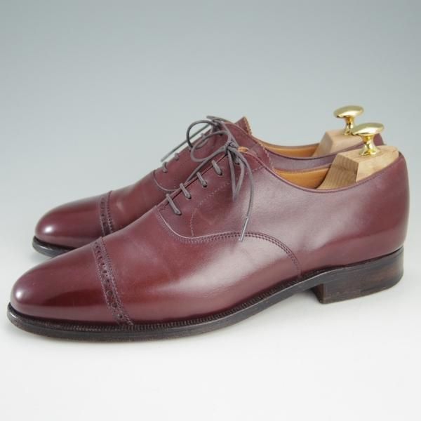 極上★クロケット&ジョーンズ 6.5E【★(英)ポールセンスコーン別注/Poulsen Skone】パンチドキャップトゥ/カーフ/Crockett&Jones★f114