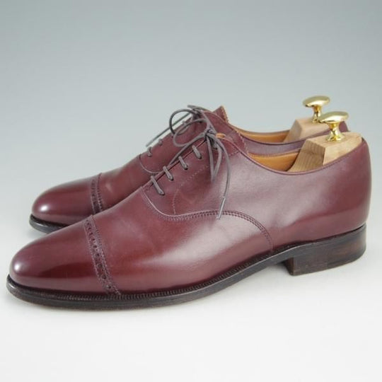 極上★クロケット&ジョーンズ 6.5E【★(英)ポールセンスコーン別注/Poulsen Skone】パンチドキャップトゥ/カーフ/Crockett&Jones★f114