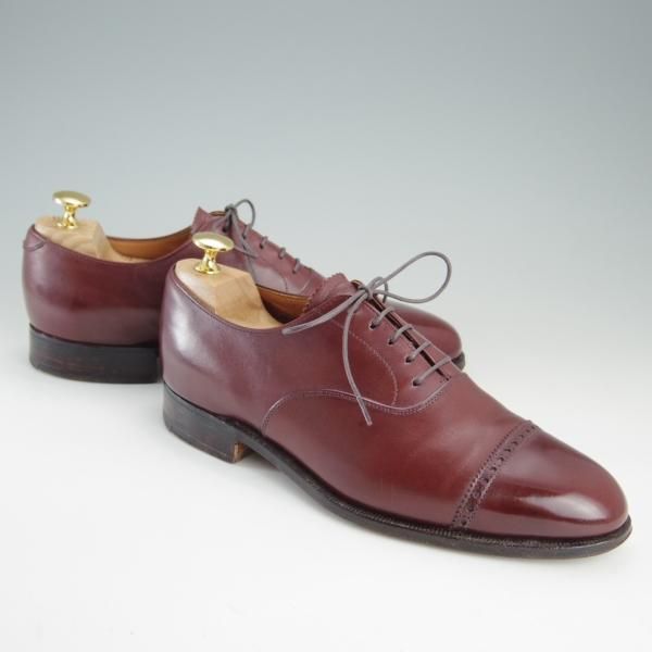 極上★クロケット&ジョーンズ 6.5E【★(英)ポールセンスコーン別注/Poulsen Skone】パンチドキャップトゥ/カーフ/Crockett&Jones★f114