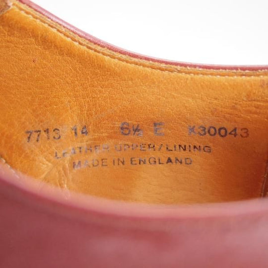 極上★クロケット&ジョーンズ 6.5E【★(英)ポールセンスコーン別注/Poulsen Skone】パンチドキャップトゥ/カーフ/Crockett&Jones★f114