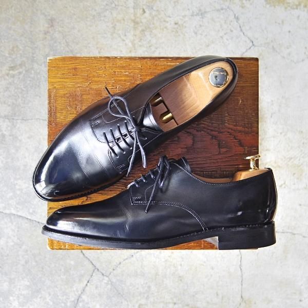 美品★ロイドフットウェア 7E【ダイナイトソール仕様★(英)BARKER製/バーカー】Vシリーズ/プレーントゥ/カーフ/黒/Lloyd Footwear★f115