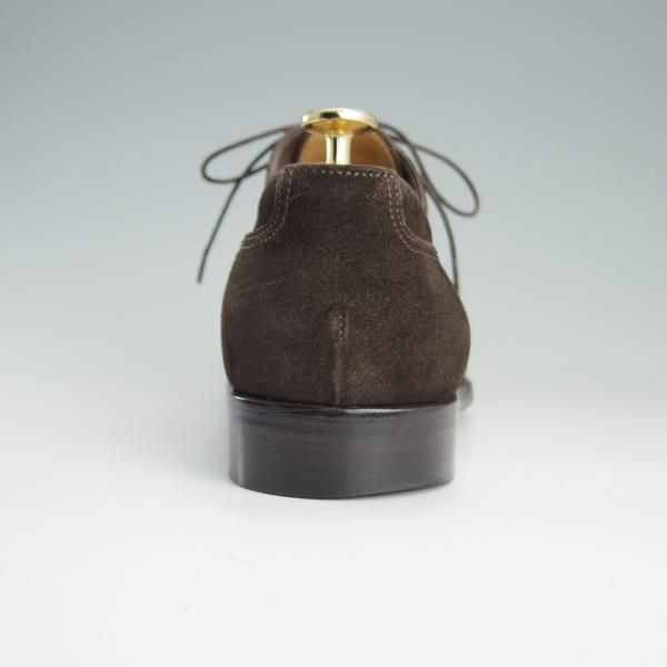 極上★(伊)サントーニ SIZE 5.5【上級★グッドイヤーウェルテッド製法/13177】ストレートチップ/スエード/濃茶/メンズ/Santoni★f116