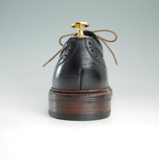 極美品★(スペイン製)Berwick/バーウィック SIZE 6.5【貴重★クーズー革/KUDU/グッドイヤーウェルテッド製法】フルブローグ/黒★f118