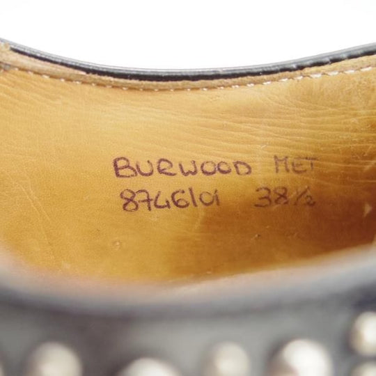 極上★チャーチ(レディース) SIZE 38.5【定価￥105,600-★BURWOOD MET/スタッズ】バーウッド/フルブローグ/黒/Church's★f121