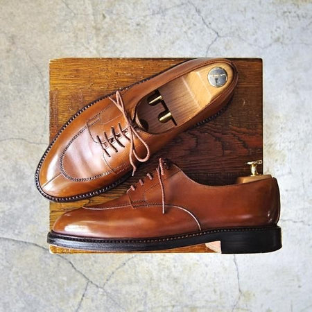 極上★J.M.ウェストン 6D【定価￥132,000-★スプリットトゥ・クラシックダービー/598】22ラスト/Uチップ/タン/Weston/ウエストン★f123