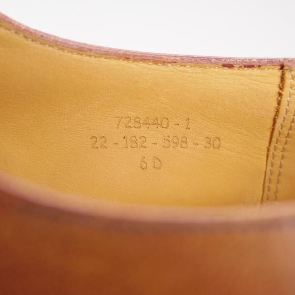 極上★J.M.ウェストン 6D【定価￥132,000-★スプリットトゥ・クラシックダービー/598】22ラスト/Uチップ/タン/Weston/ウエストン★f123