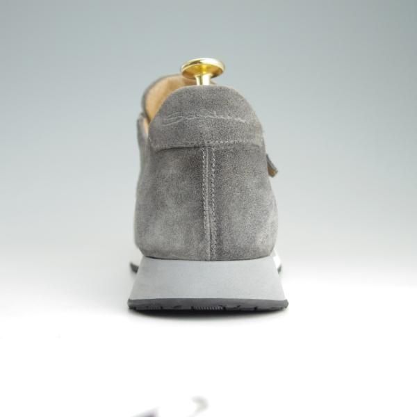 極美品★(伊)サントーニ SIZE 6.5【貴重★ダブルモンク仕様のスニーカー/スエード】灰/メンズ/シューズ/Santoni★f125