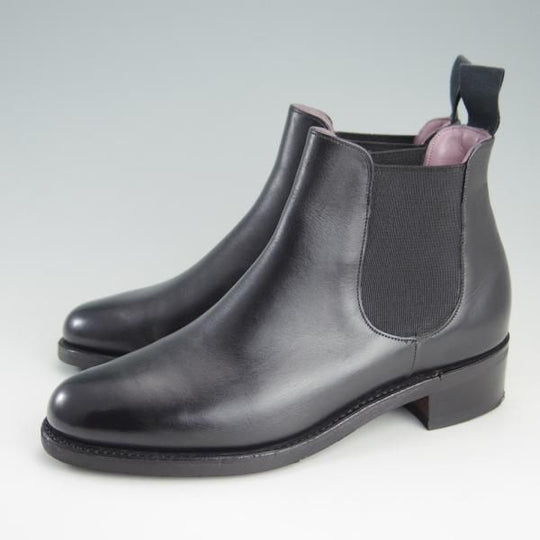 極美品★(英)BARKER/バーカー(レディース) 3.5D【貴重★サイドゴアブーツ/黒】カーフ★f127