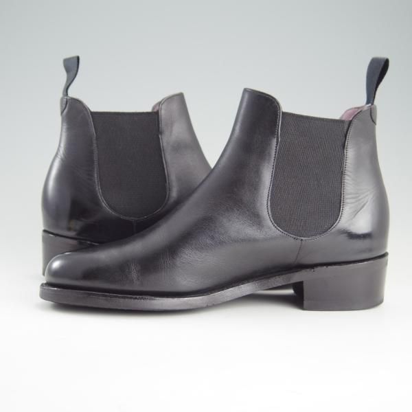 極美品★(英)BARKER/バーカー(レディース) 3.5D【貴重★サイドゴアブーツ/黒】カーフ★f127