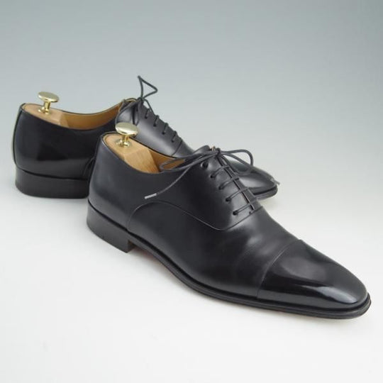 極美品★(スペイン製)マグナーニ SIZE 39【★ボロネーゼ製法/ストレートチップ】9967/カーフ/黒/メンズ/MAGNANNI★f128