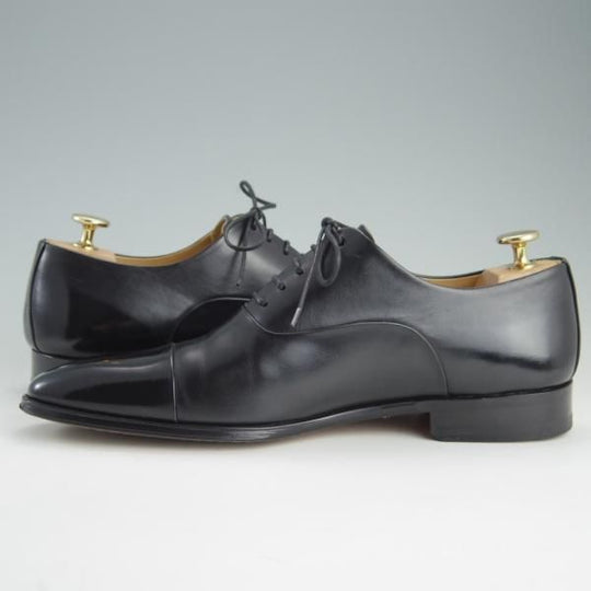 極美品★(スペイン製)マグナーニ SIZE 39【★ボロネーゼ製法/ストレートチップ】9967/カーフ/黒/メンズ/MAGNANNI★f128