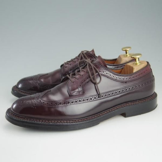 美品★オールデン 8D【定価￥140,800-★コードバン仕様/975】バリーラスト/ロングウイング/#8/赤茶/メンズ/Alden★f133