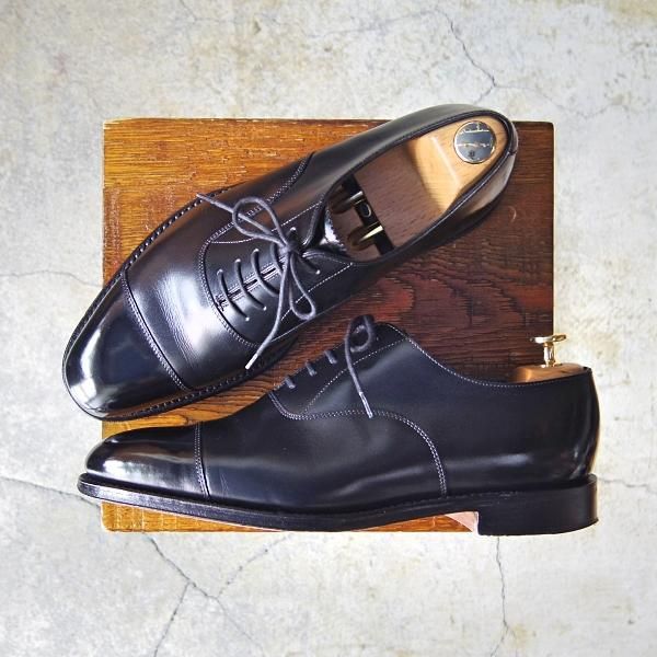 極上★(英)Loake/ローク 7.5F【★ALDWYCH/オールドウィッチ】ストレートチップ/カーフ/黒/メンズ★f134