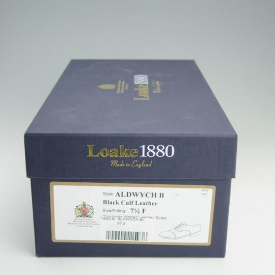 極上★(英)Loake/ローク 7.5F【★ALDWYCH/オールドウィッチ】ストレートチップ/カーフ/黒/メンズ★f134