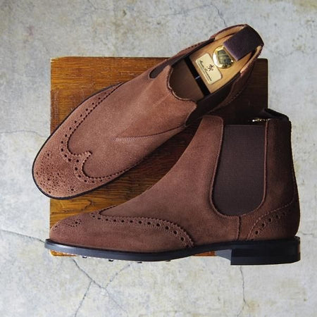 新品★チャーチ 80F/UK8【ダイナイトソール仕様★RAVENFIELD/81ラスト】5都市ロゴ/サイドゴアブーツ/スエード/メンズ/Church's★f135