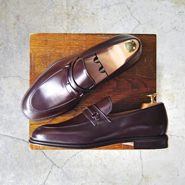 新品★(伊)タニノクリスチー SIZE 6.5【デッドストック品★2段コバ仕様/ビットローファー】128282/カーフ/濃茶/TANINO CRISCI★f138