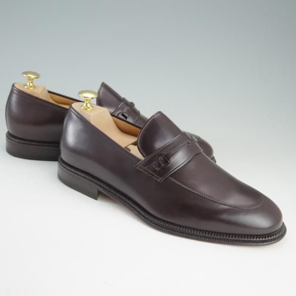 新品★(伊)タニノクリスチー SIZE 6.5【デッドストック品★2段コバ仕様/ビットローファー】128282/カーフ/濃茶/TANINO CRISCI★f138