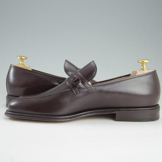 新品★(伊)タニノクリスチー SIZE 6.5【デッドストック品★2段コバ仕様/ビットローファー】128282/カーフ/濃茶/TANINO CRISCI★f138