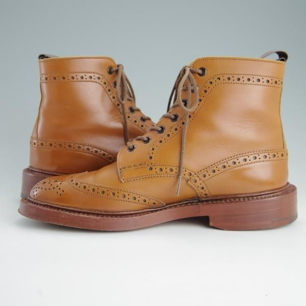 美品★トリッカーズ SIZE 6.5【定価￥88,000-★MALTON/モールトン】M2508/カントリーブーツ/カーフ/茶/メンズ/Tricker's★f150