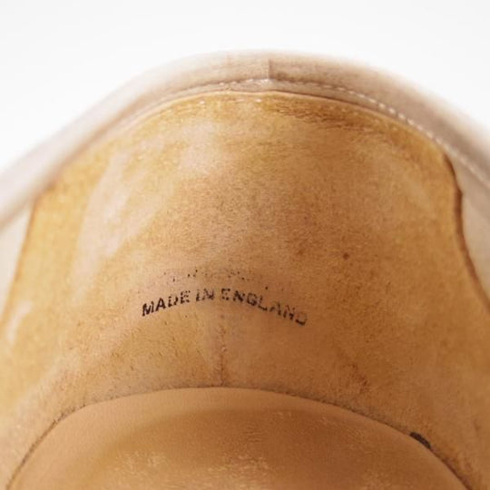 極上★クロケット&ジョーンズ UK7.5程度【★コインローファー/スエード】薄茶/メンズ/Crockett&Jones★f152