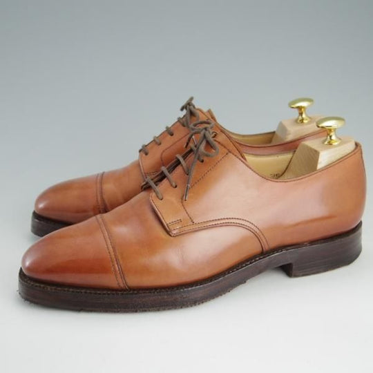 極上★クロケット&ジョーンズ UK6.5/US7E【★ブルックスブラザーズ別注/Peal&co】324ラスト/ストレートチップ/カーフ/Crockett&Jones★f153