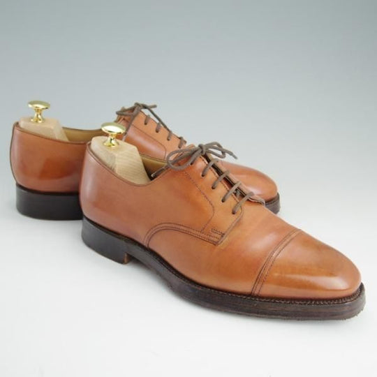 極上★クロケット&ジョーンズ UK6.5/US7E【★ブルックスブラザーズ別注/Peal&co】324ラスト/ストレートチップ/カーフ/Crockett&Jones★f153