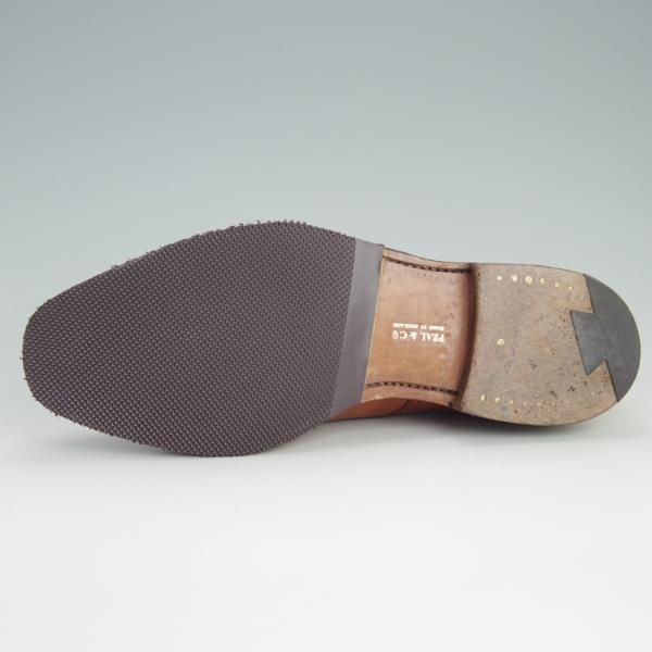 極上★クロケット&ジョーンズ UK6.5/US7E【★ブルックスブラザーズ別注/Peal&co】324ラスト/ストレートチップ/カーフ/Crockett&Jones★f153