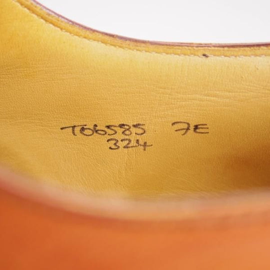 極上★クロケット&ジョーンズ UK6.5/US7E【★ブルックスブラザーズ別注/Peal&co】324ラスト/ストレートチップ/カーフ/Crockett&Jones★f153