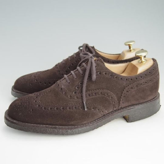 極上★チャーチ 60F/UK6【定価￥86,900-★FAIRFIELD/81ラスト】フェアフィールド/フルブローグ/スエード/濃茶/メンズ/Church's★f155