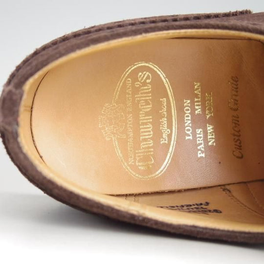 極上★チャーチ 60F/UK6【定価￥86,900-★FAIRFIELD/81ラスト】フェアフィールド/フルブローグ/スエード/濃茶/メンズ/Church's★f155