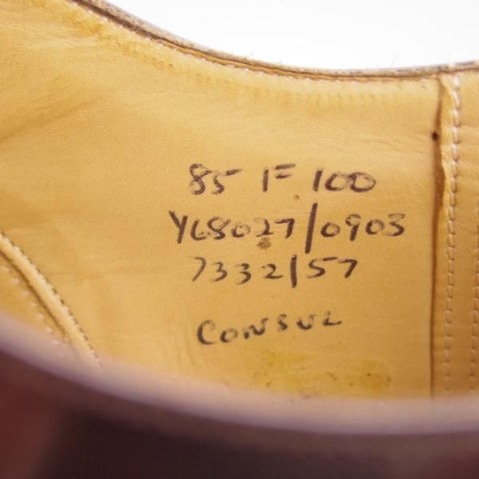 新品★チャーチ 85F/UK8.5【貴重★100ラスト仕様のコンサル/CONSUL】ストレートチップ/ポリッシュドバインダーカーフ/Church's★f156
