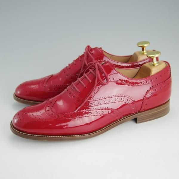 ★チャーチ(レディース) SIZE 35.5【貴重★バーウッド/BURWOOD 3W/RED】フルブローグ/パテントレザー/エナメル/Church's★f158