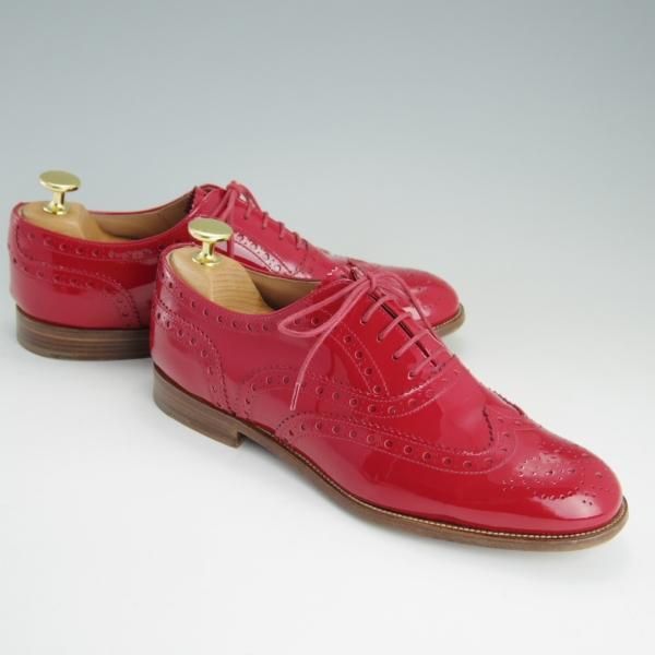 ★チャーチ(レディース) SIZE 35.5【貴重★バーウッド/BURWOOD 3W/RED】フルブローグ/パテントレザー/エナメル/Church's★f158