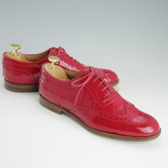 ★チャーチ(レディース) SIZE 35.5【貴重★バーウッド/BURWOOD 3W/RED】フルブローグ/パテントレザー/エナメル/Church's★f158