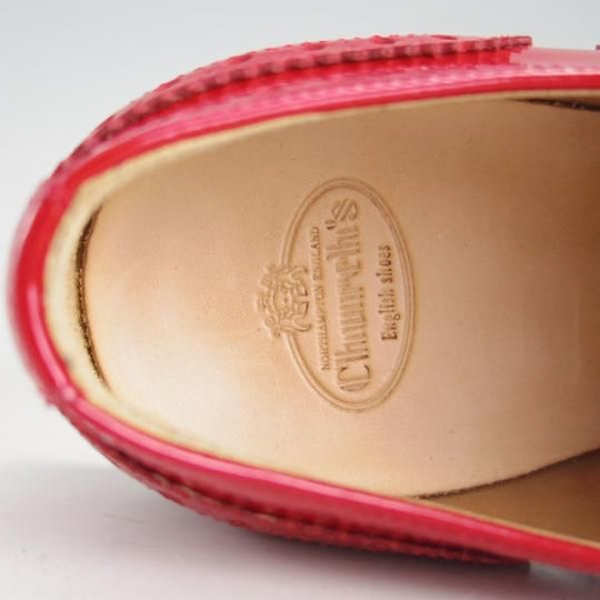 ★チャーチ(レディース) SIZE 35.5【貴重★バーウッド/BURWOOD 3W/RED】フルブローグ/パテントレザー/エナメル/Church's★f158