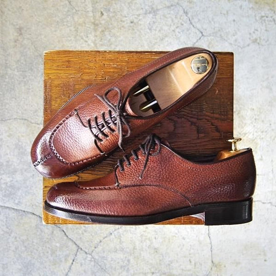 極上★(伊)LIDFORT/リドフォルト SIZE 7【定価￥108,000-★バッファロー(水牛)革ソール仕様】濃茶/World Footwear Gallery★f160